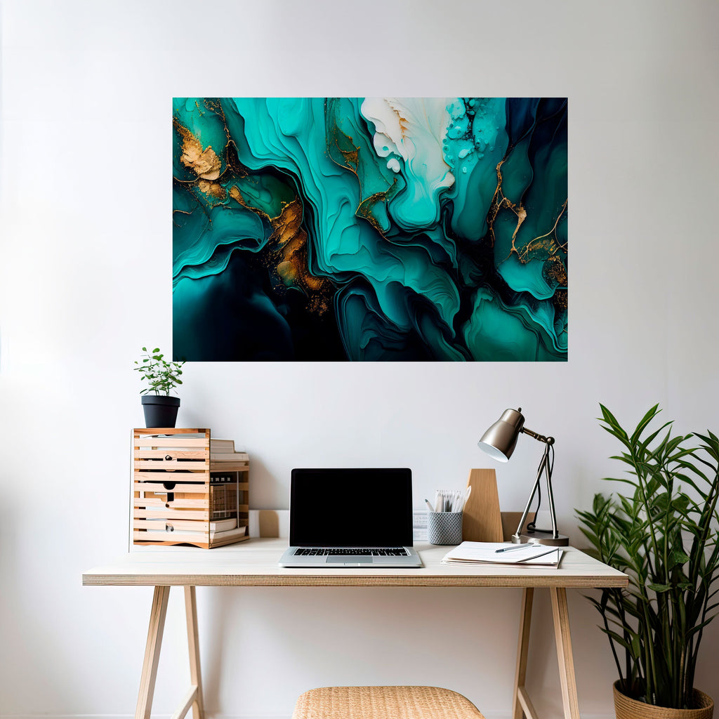 SUBLIME WHIRLS Peel and Stick Horizontal Poster