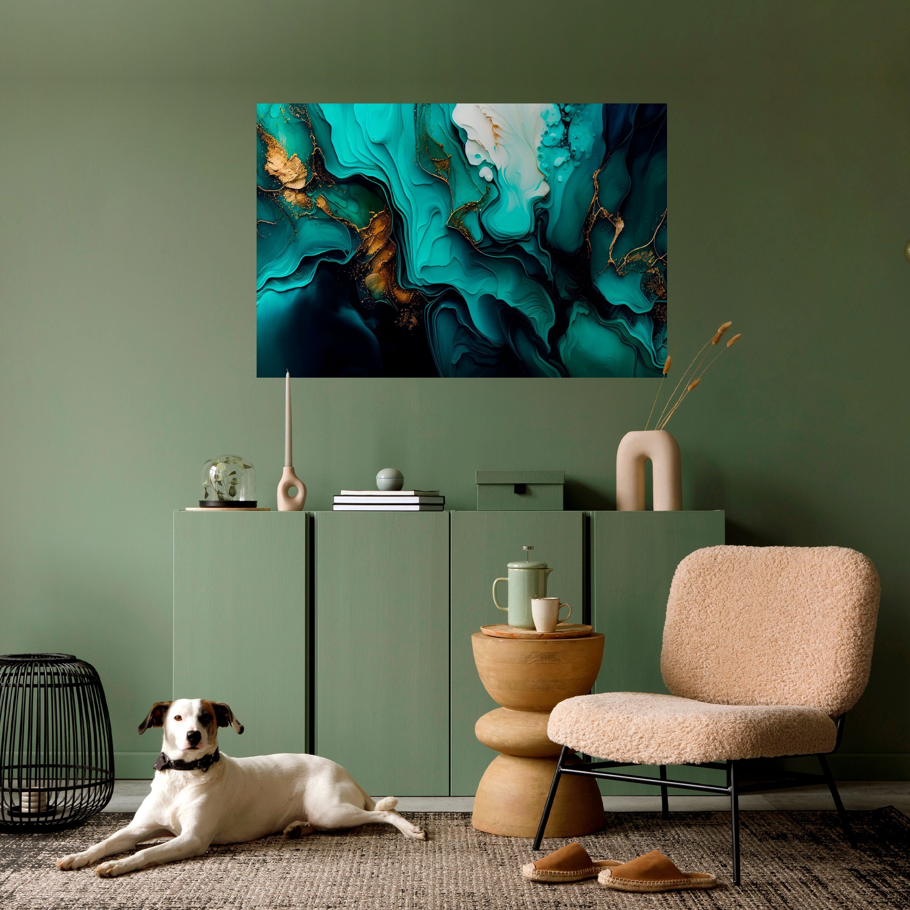 SUBLIME WHIRLS Peel and Stick Horizontal Poster