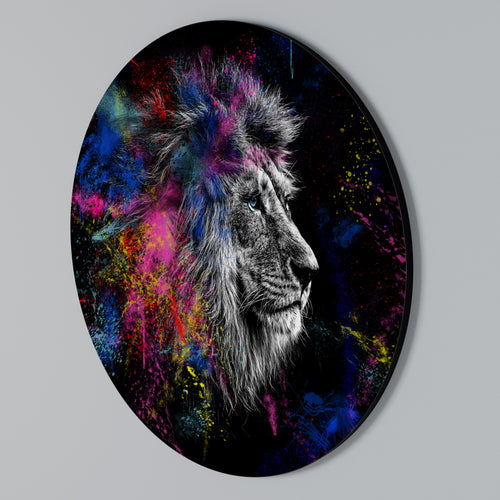 LION ARTISTRY Arte de Parede Redonda