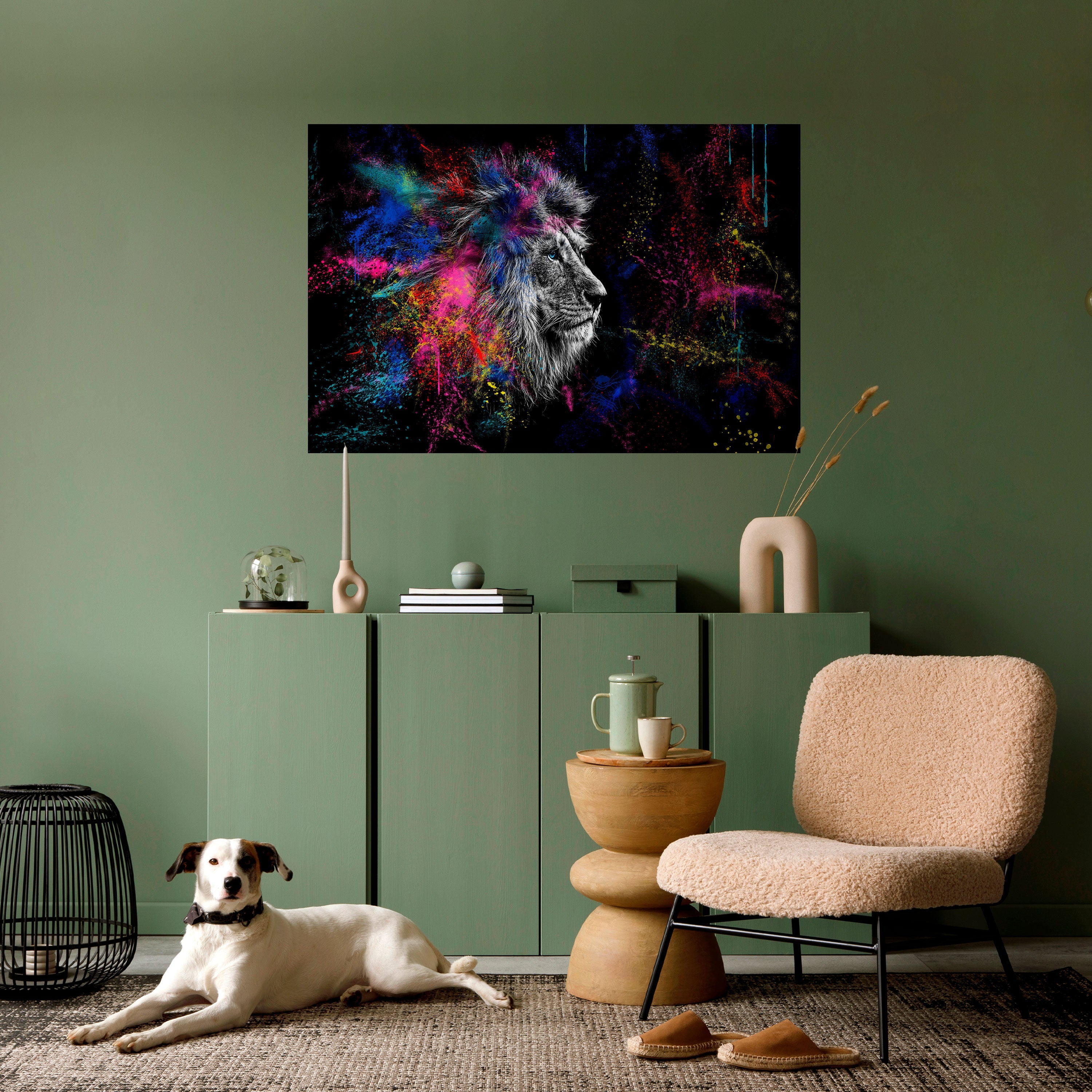 LION ARTISTRY Poster Horizontal Autocolante