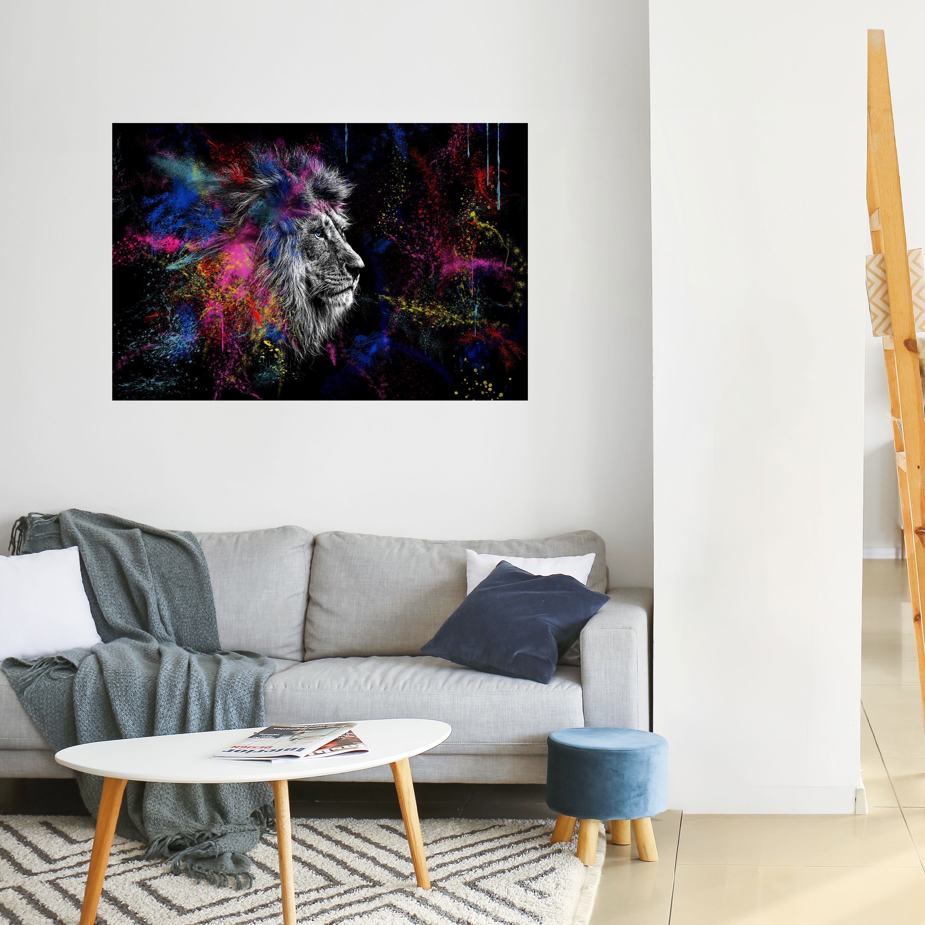 LION ARTISTRY Poster Horizontal Autocolante