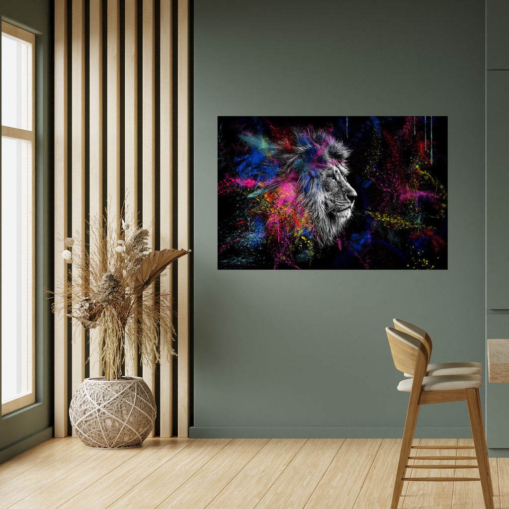 LION ARTISTRY Poster Horizontal Autocolante