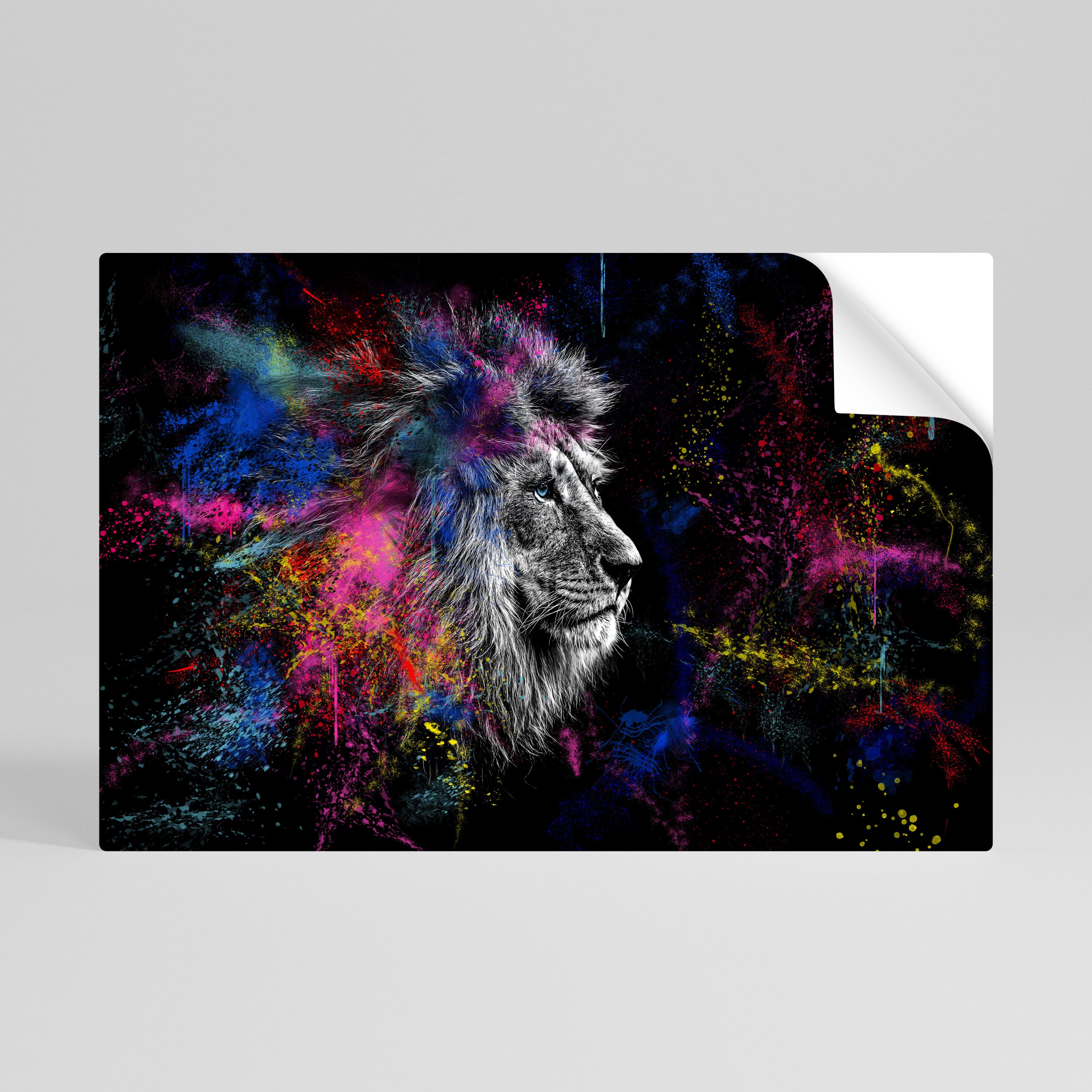 LION ARTISTRY Póster Autocolante Horizontal