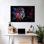 LION ARTISTRY Poster Horizontal Autocolante