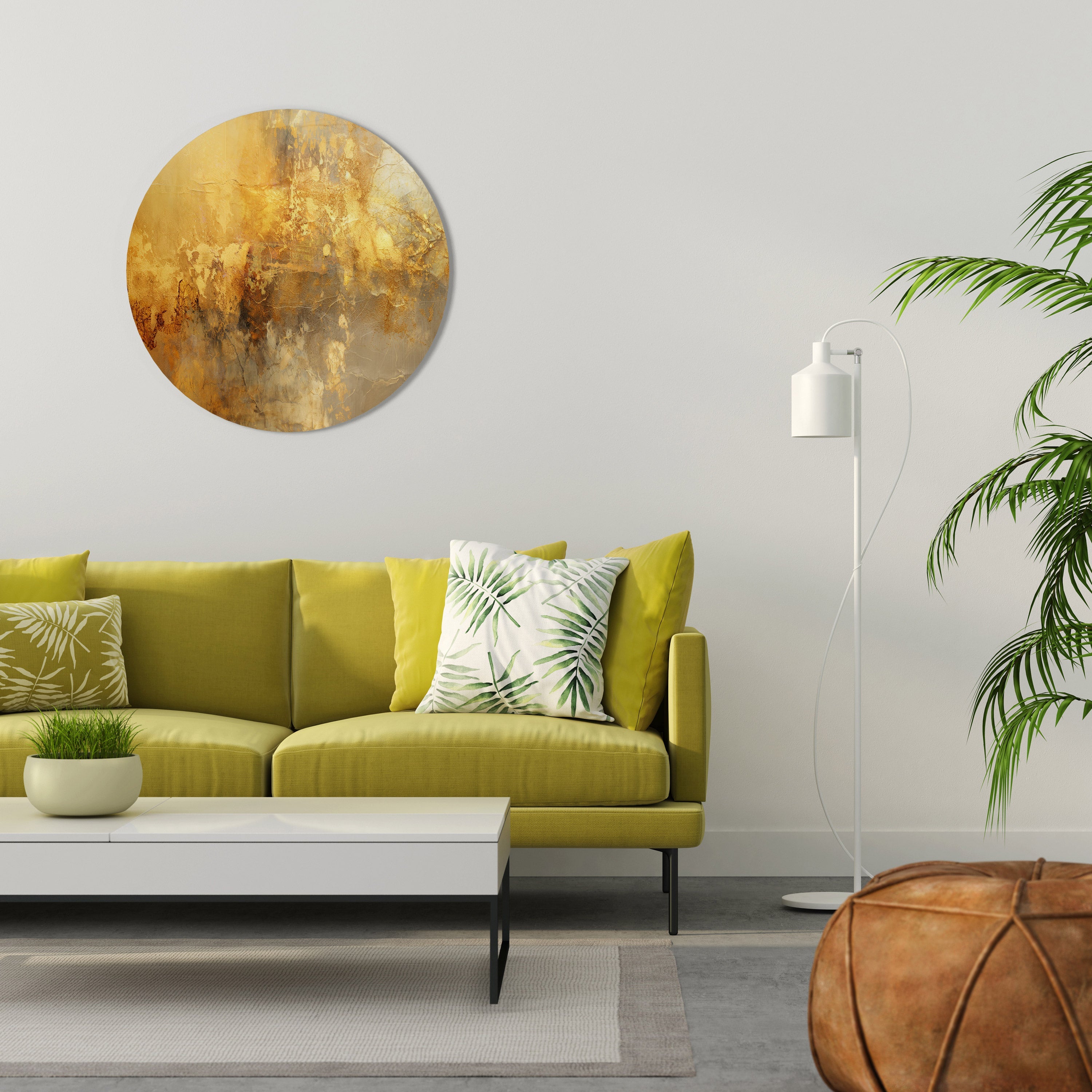 SEARING GLOW Quadro Redondo Decorativo