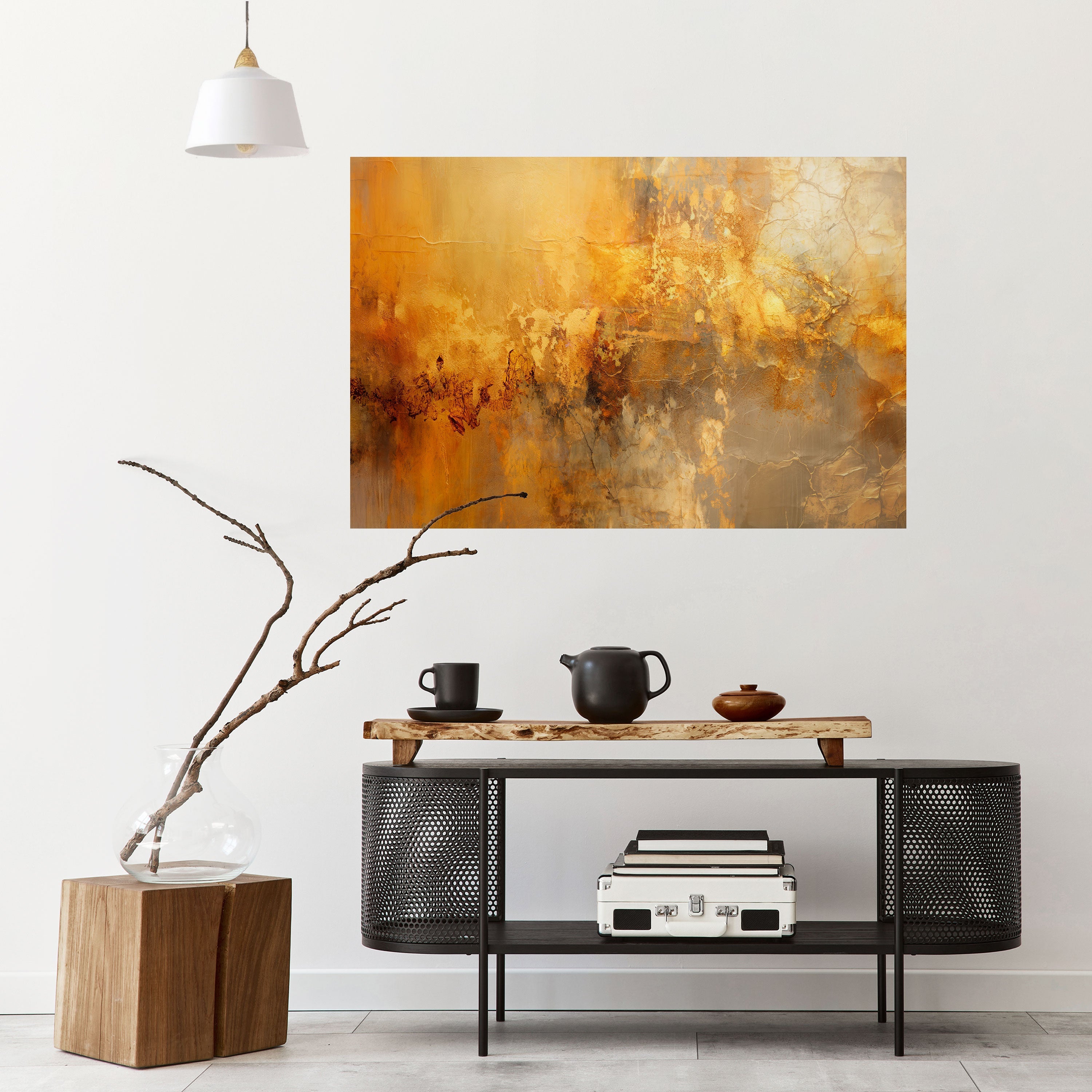 SEARING GLOW Peel and Stick Horizontal Poster