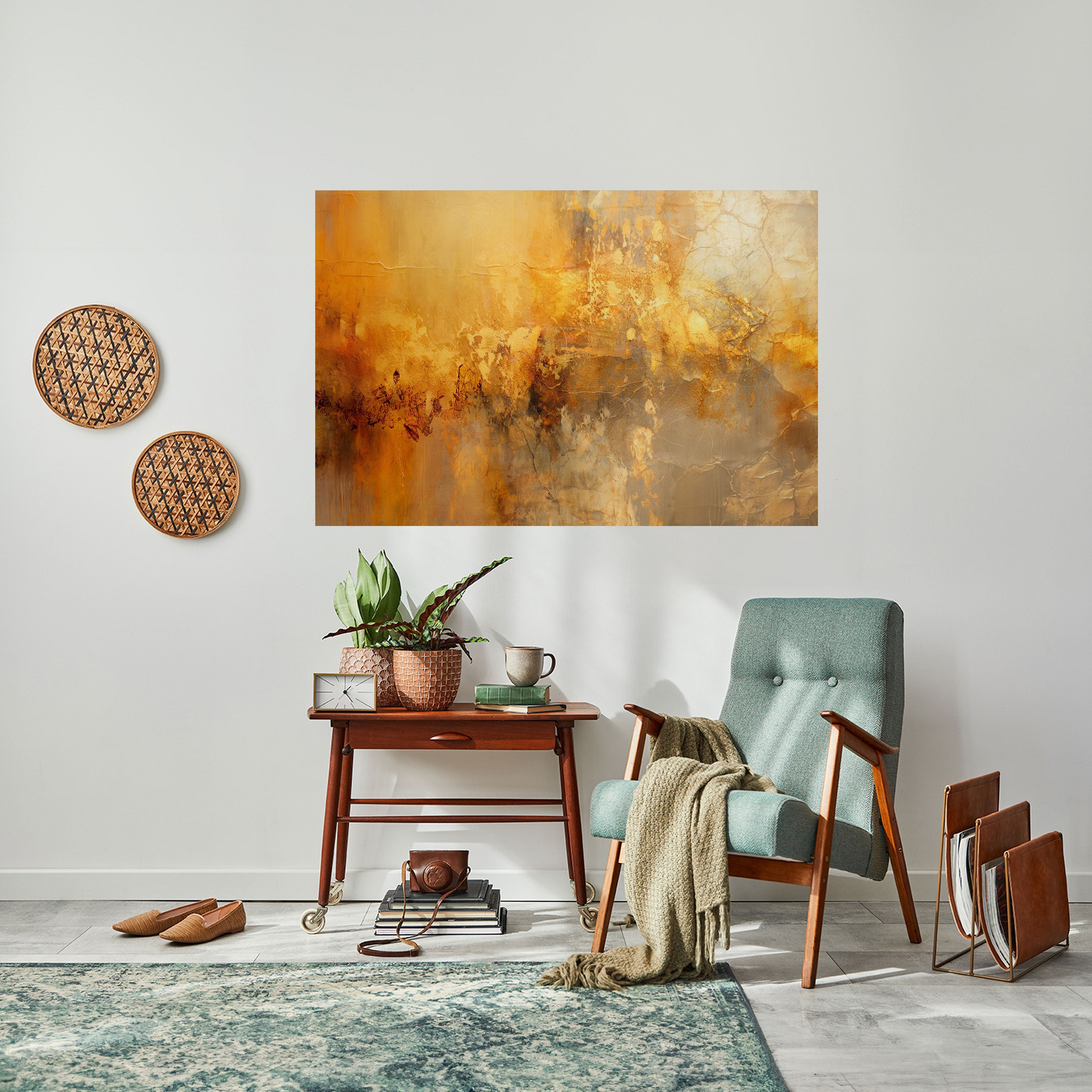 SEARING GLOW Peel and Stick Horizontal Poster