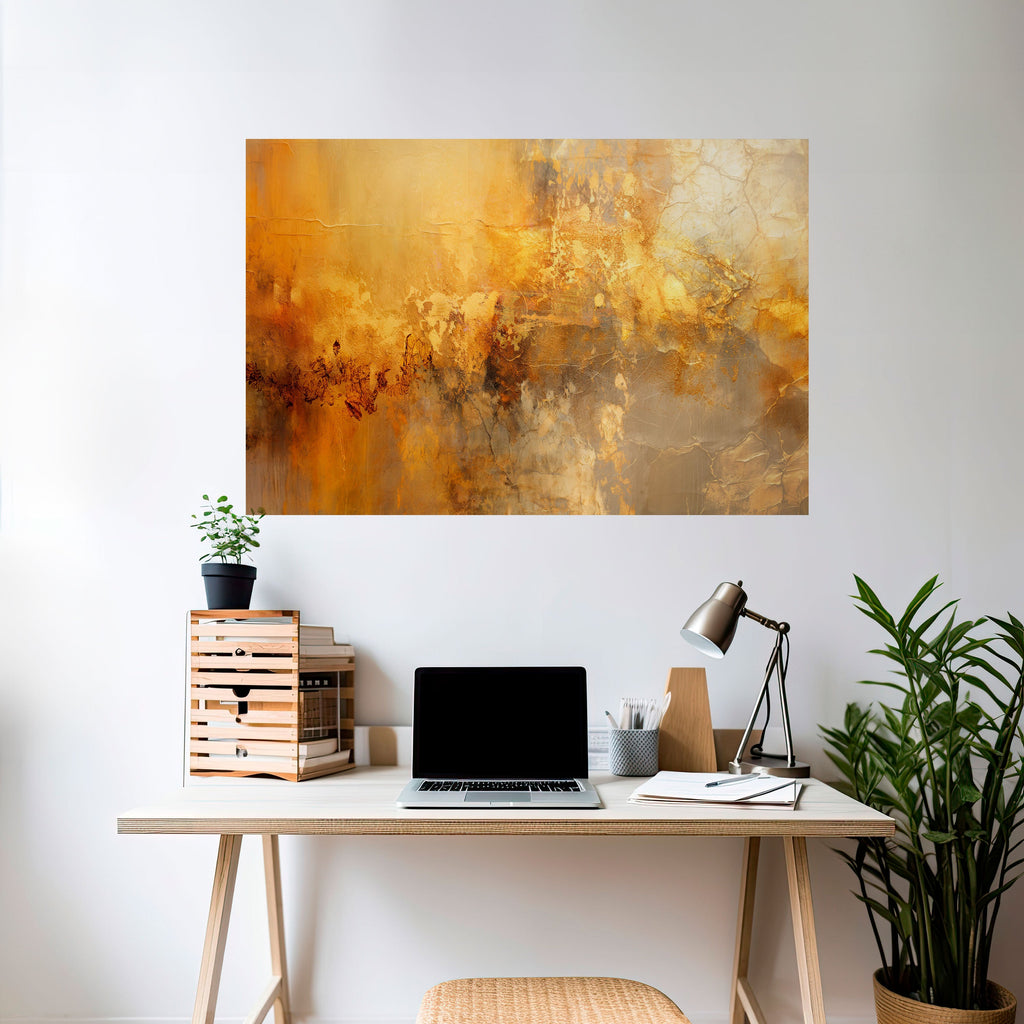 SEARING GLOW Peel and Stick Horizontal Poster