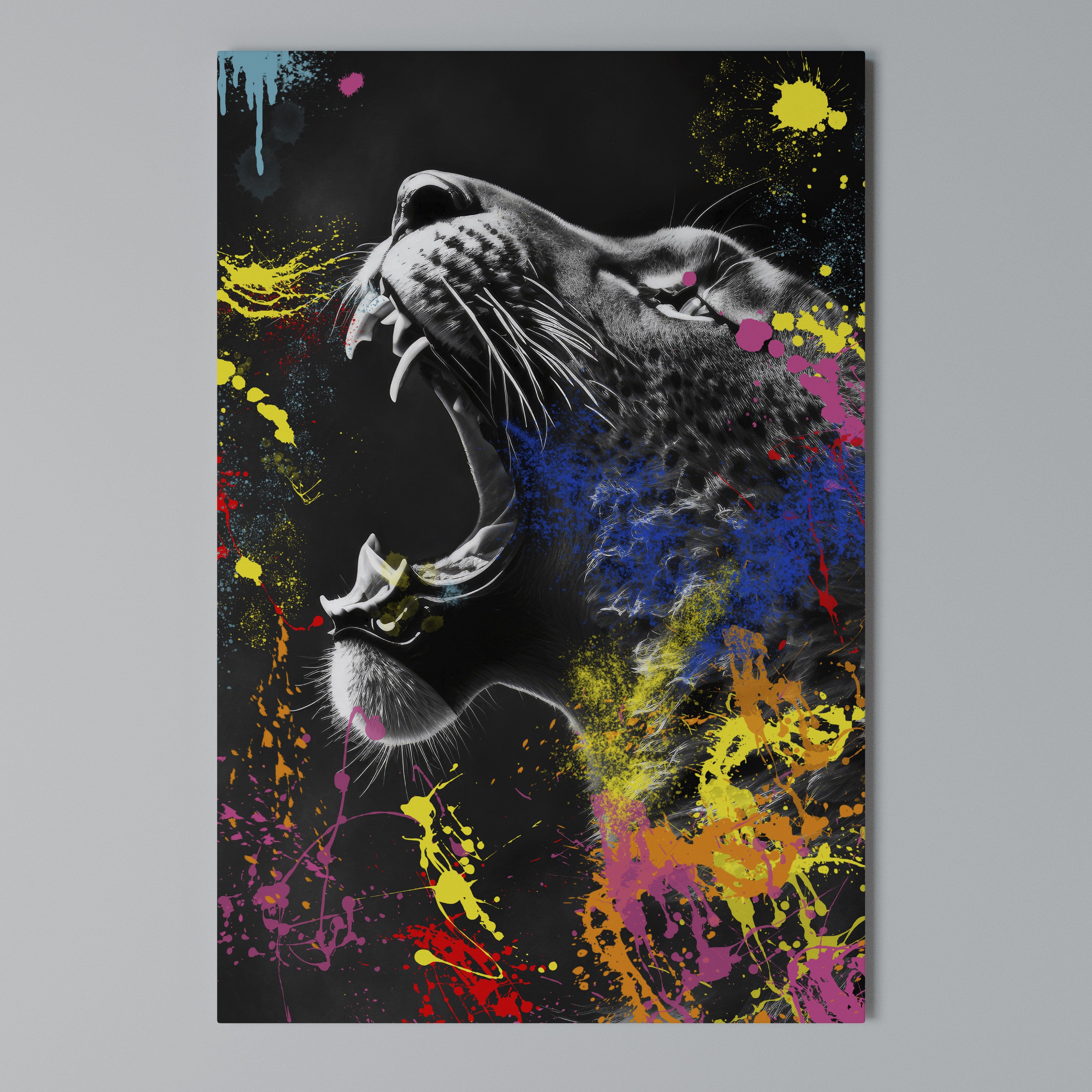LEOPARD ARTISTRY Quadro em tela vertical