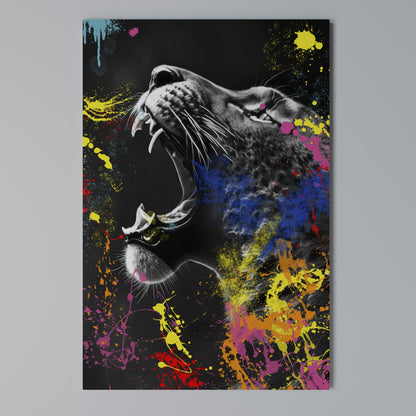 LEOPARD ARTISTRY Quadro em tela vertical