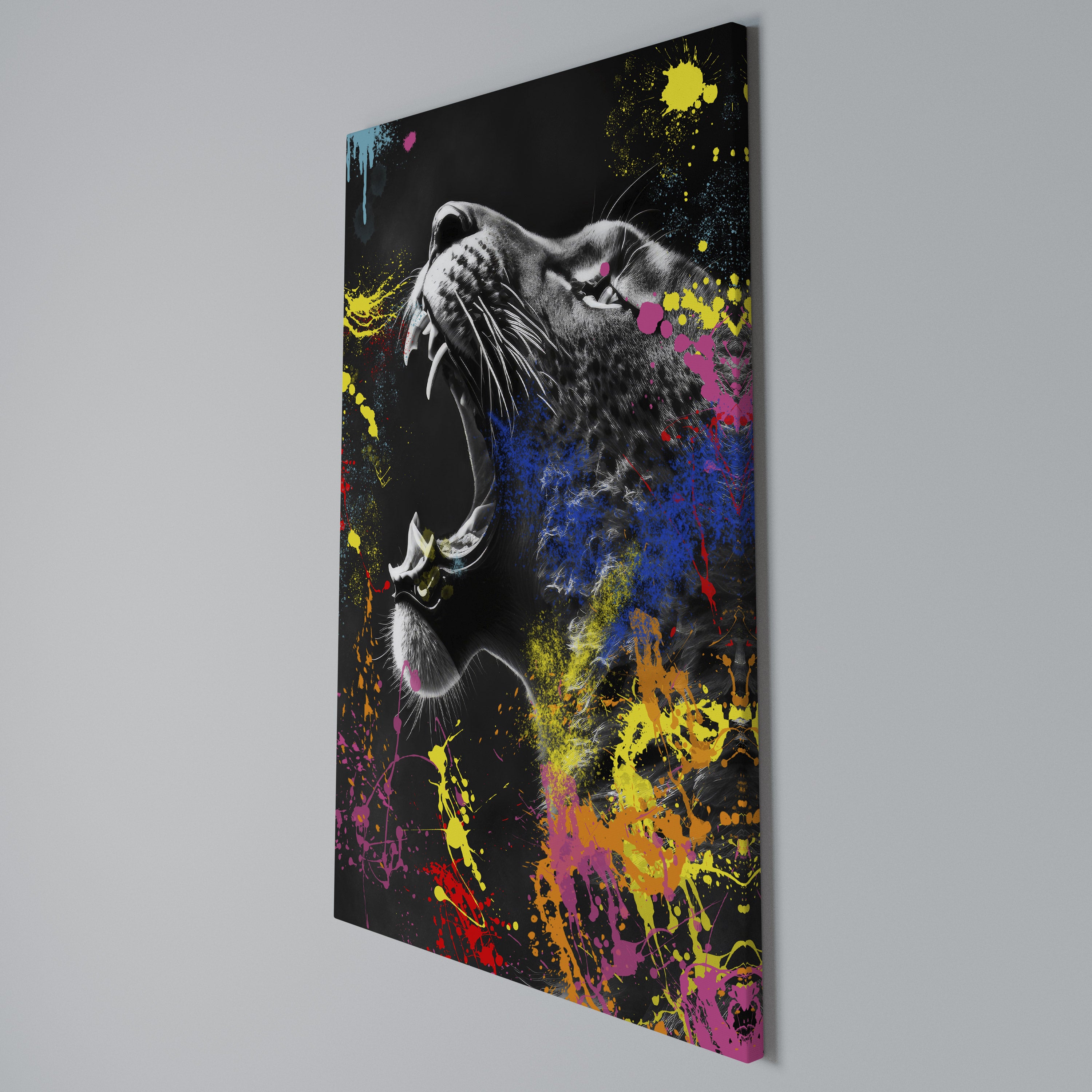 LEOPARD ARTISTRY Quadro em tela vertical