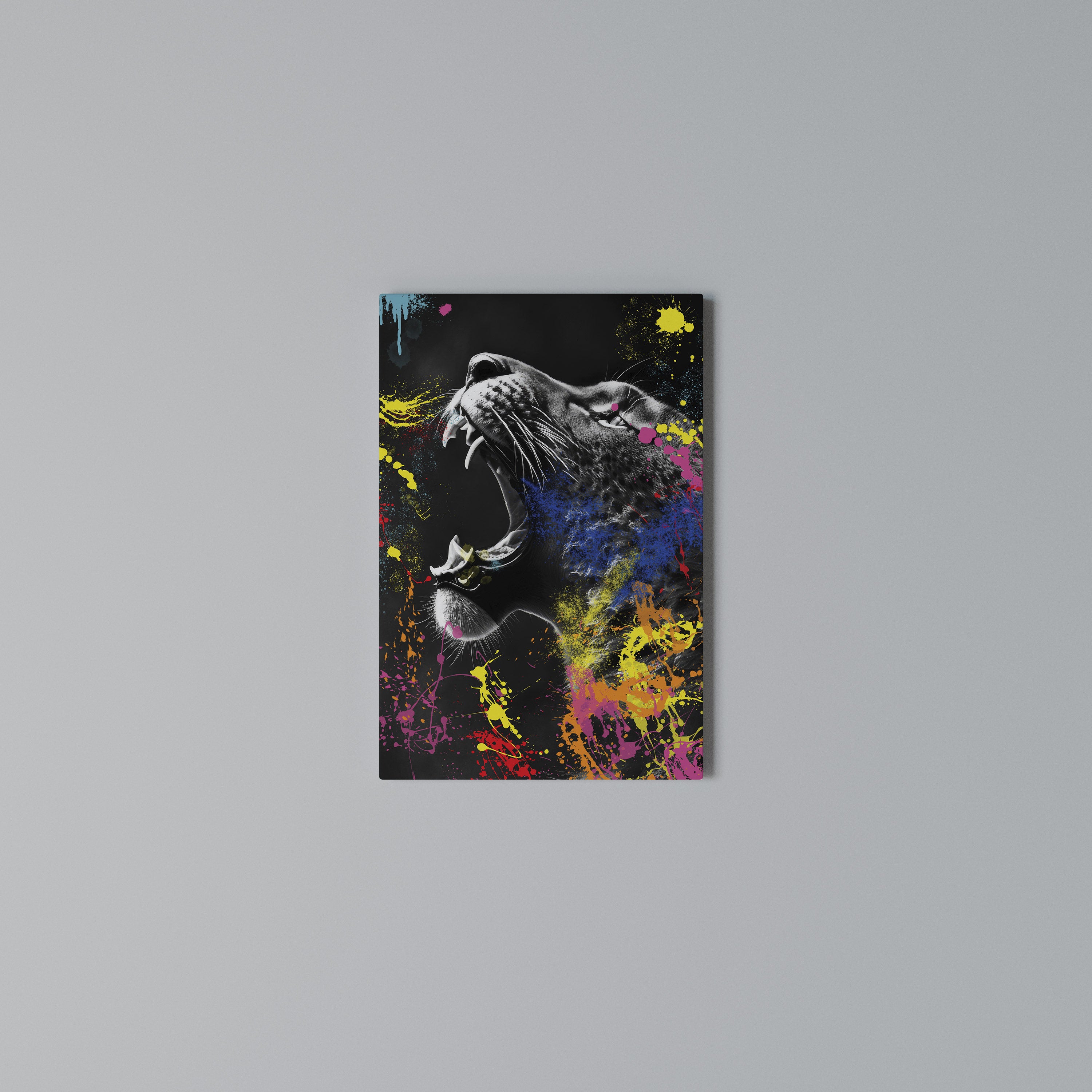LEOPARD ARTISTRY Quadro em tela vertical