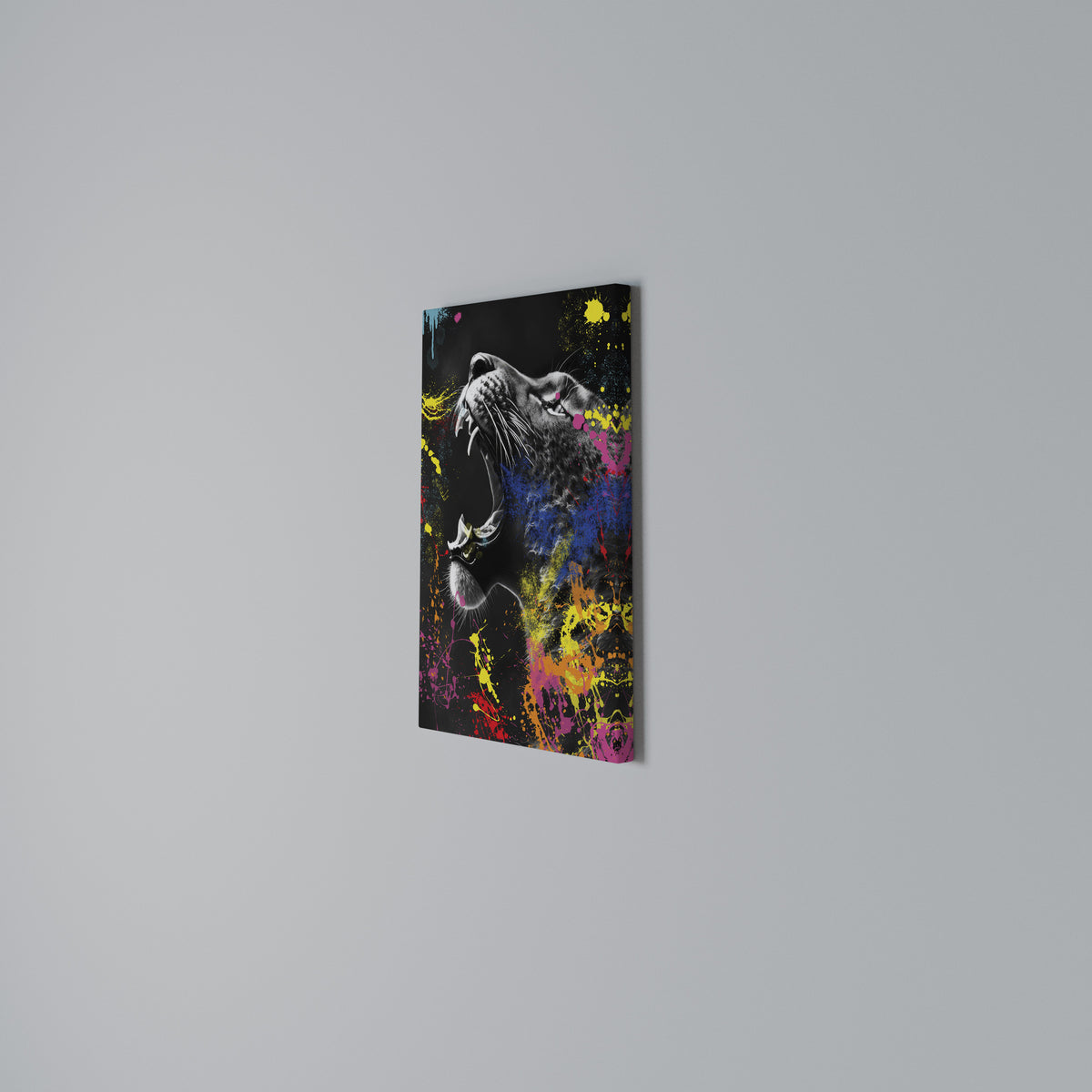 LEOPARD ARTISTRY Quadro em tela vertical