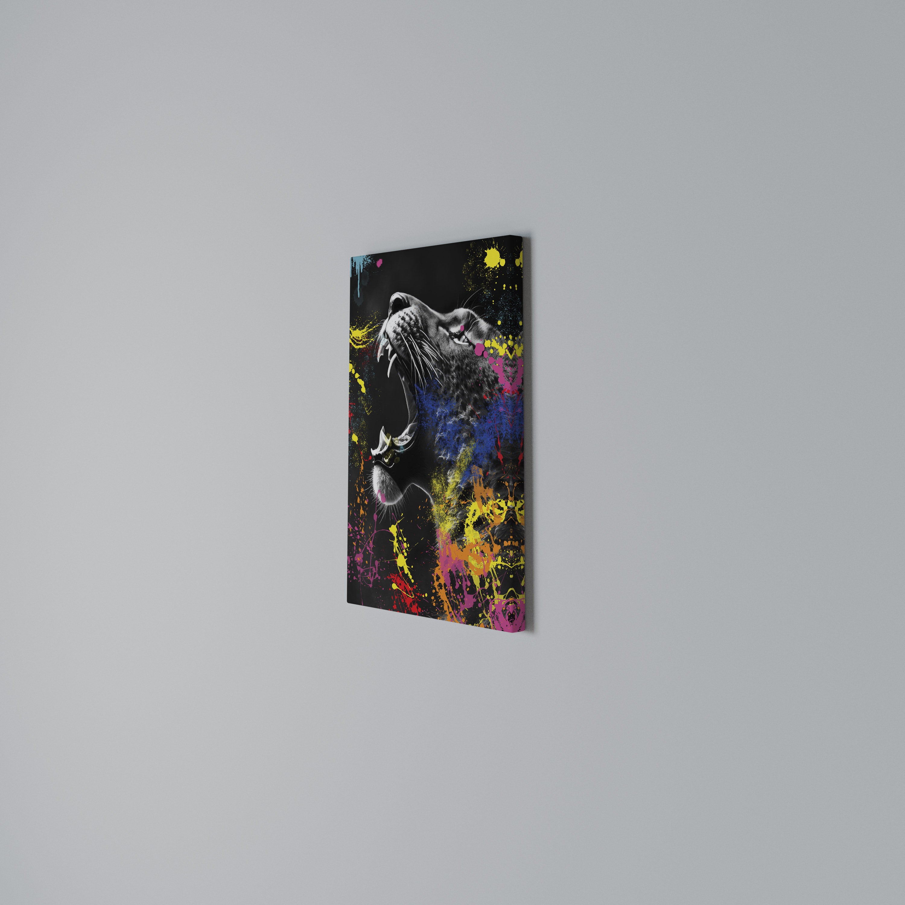 LEOPARD ARTISTRY Quadro em tela vertical