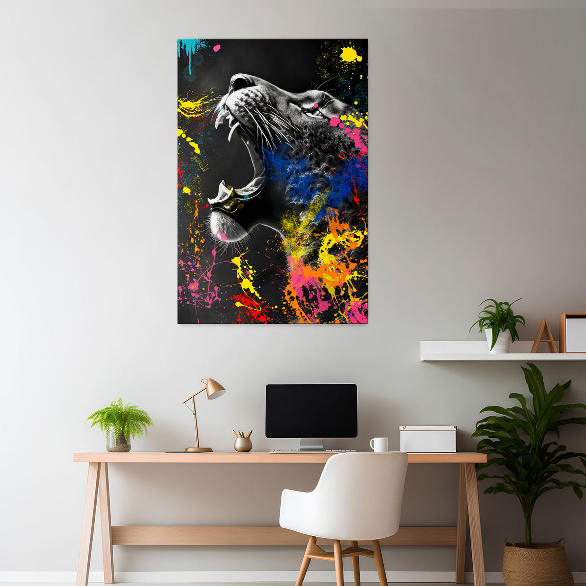 LEOPARD ARTISTRY Quadro em tela vertical