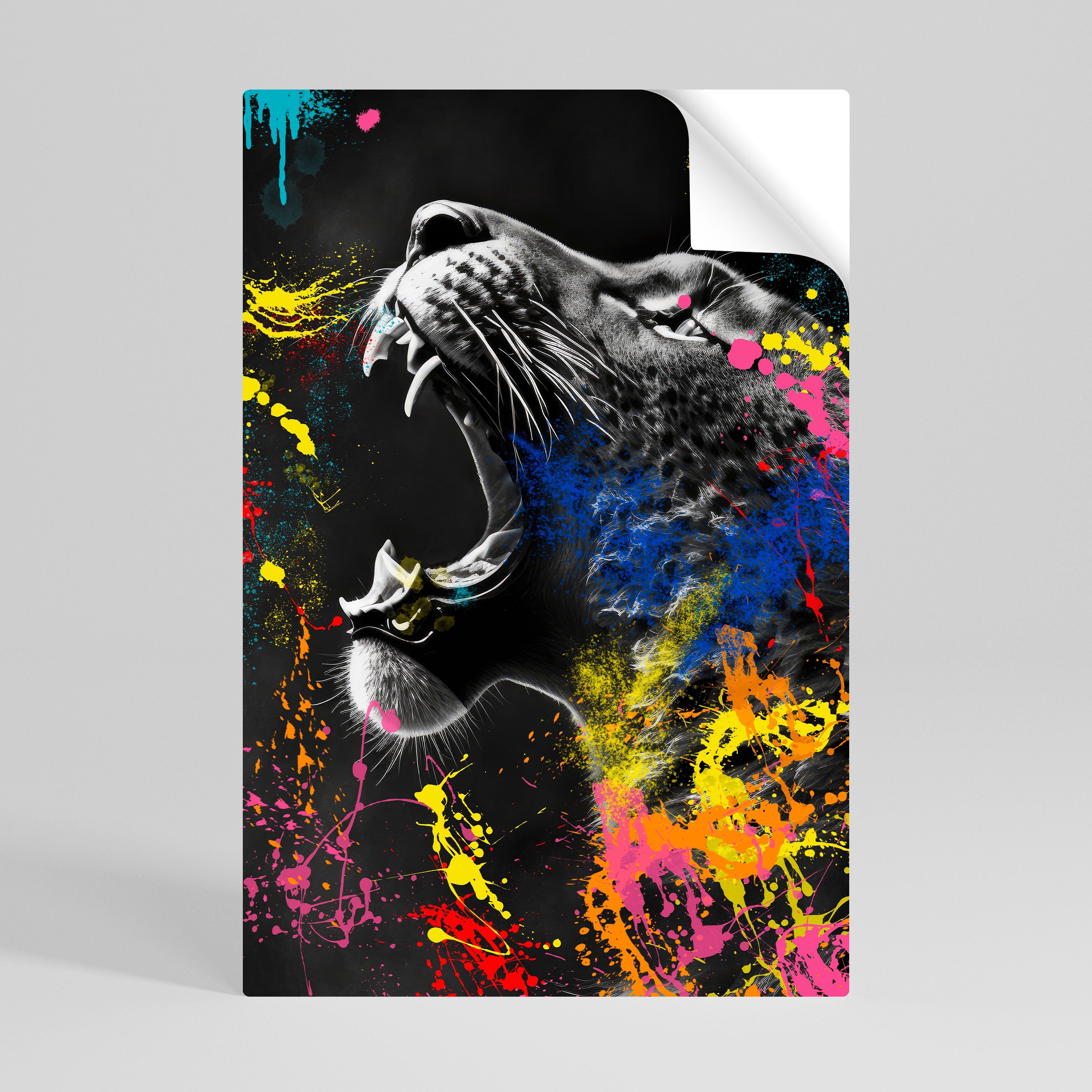 LEOPARD ARTISTRY Peel and Stick Vertical Poster