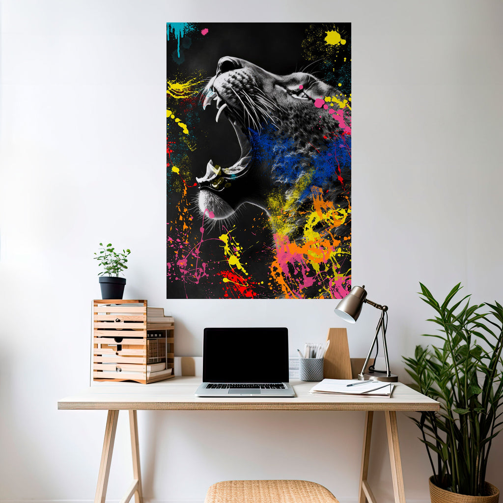 LEOPARD ARTISTRY Poster Vertical Autocolante