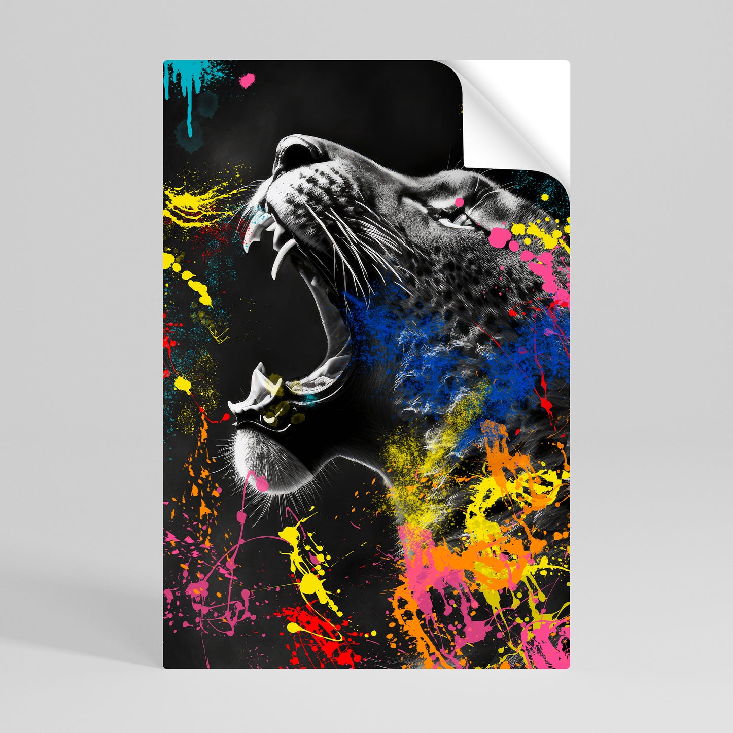 LEOPARD ARTISTRY Póster Autocolante Vertical
