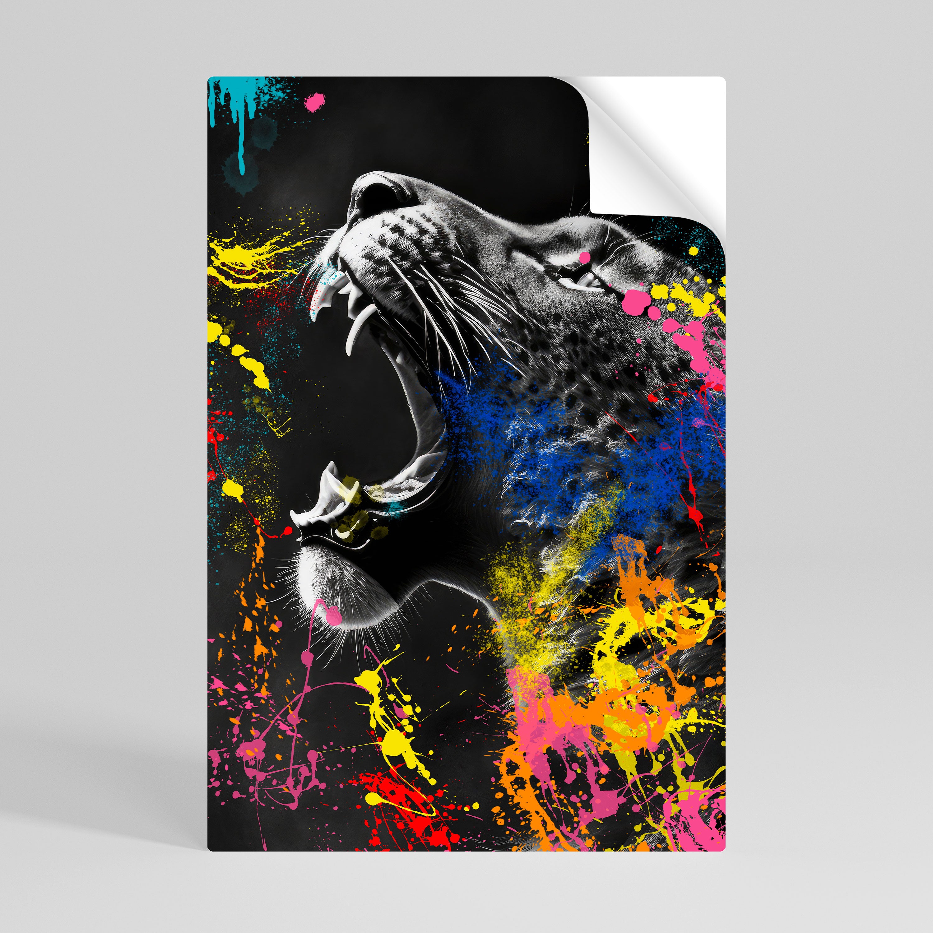 LEOPARD ARTISTRY Póster Autocolante Vertical