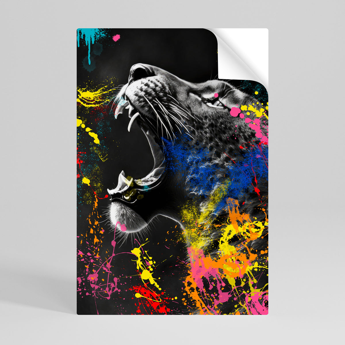 LEOPARD ARTISTRY Póster Autocolante Vertical