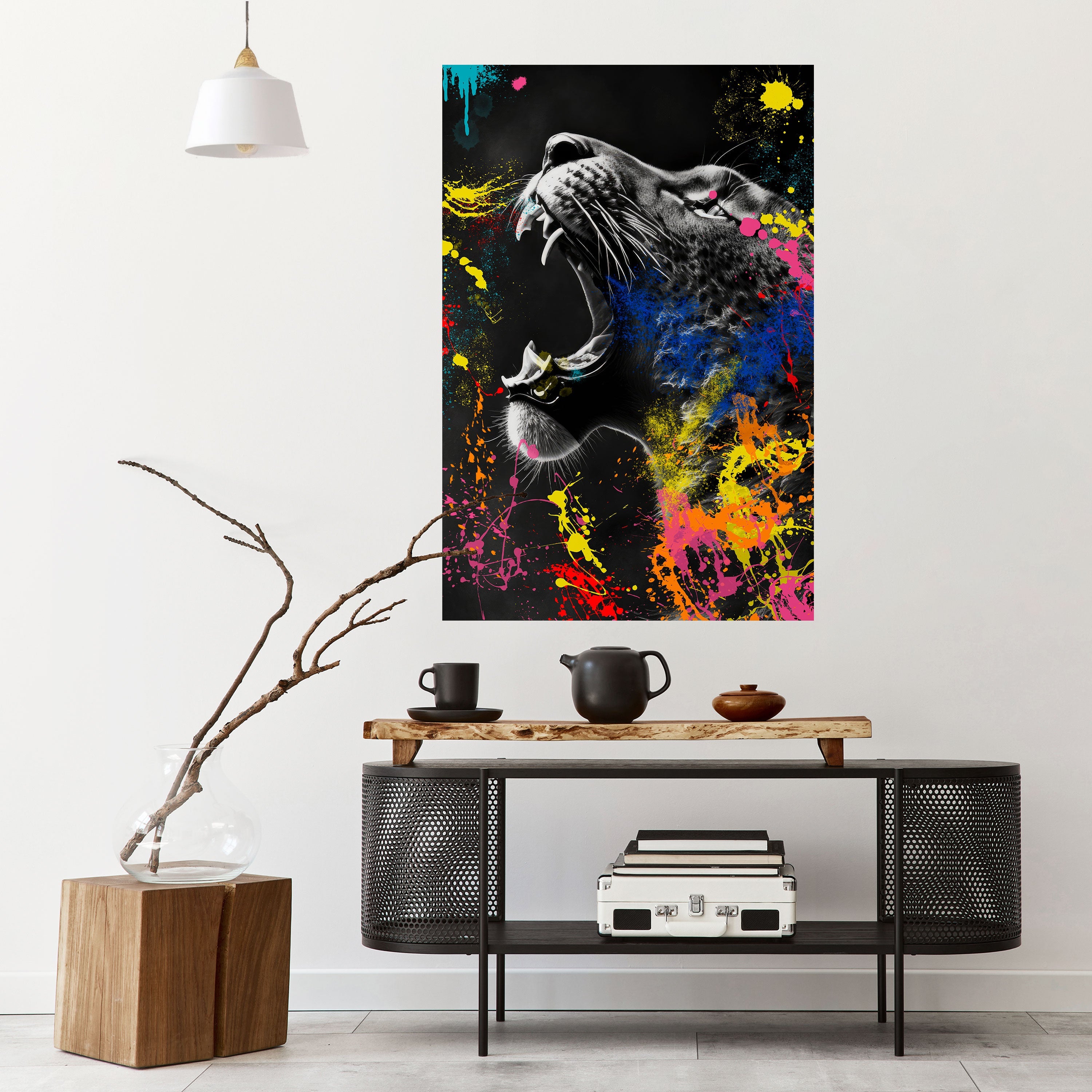 LEOPARD ARTISTRY Peel and Stick Vertical Poster