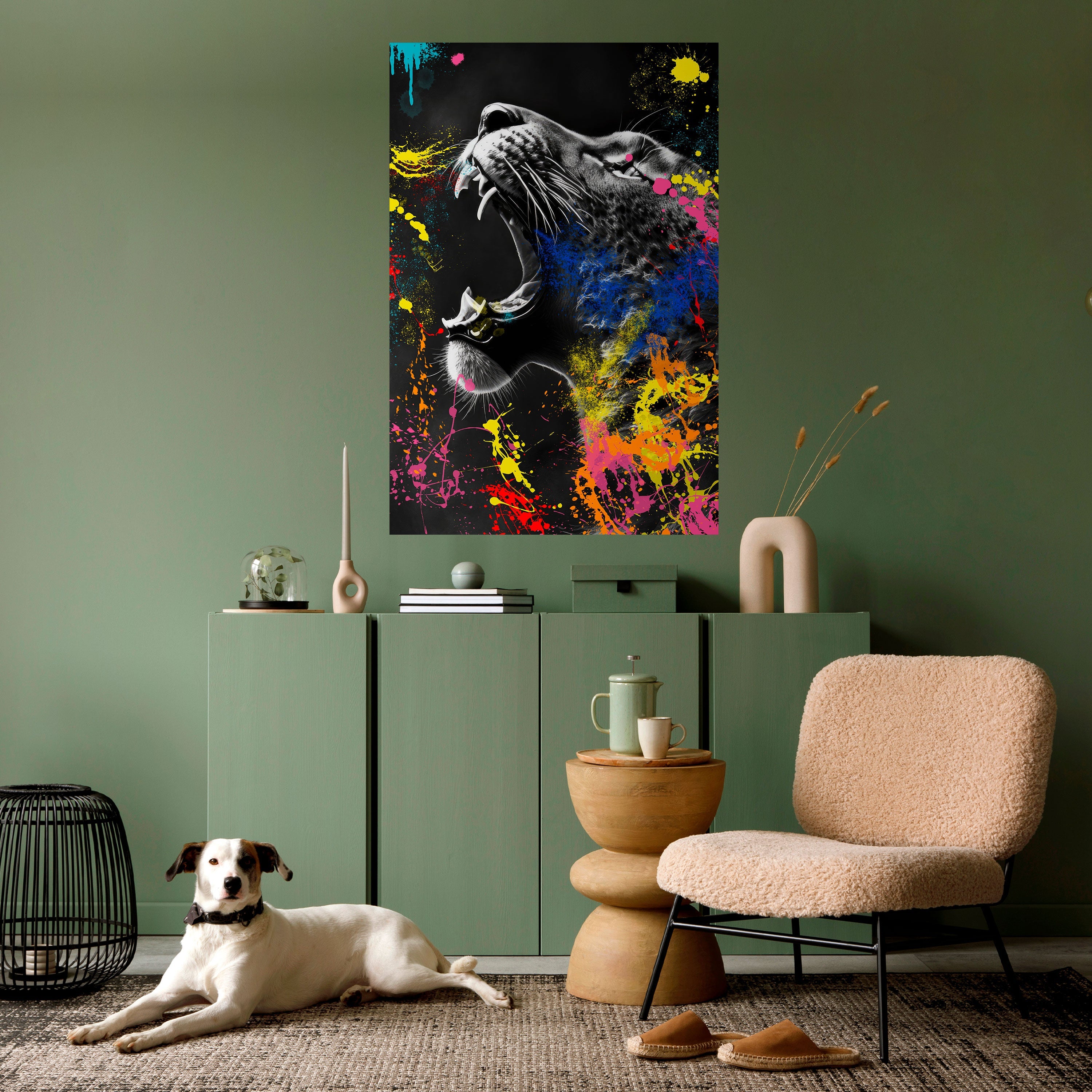 LEOPARD ARTISTRY Poster Vertical Autocolante