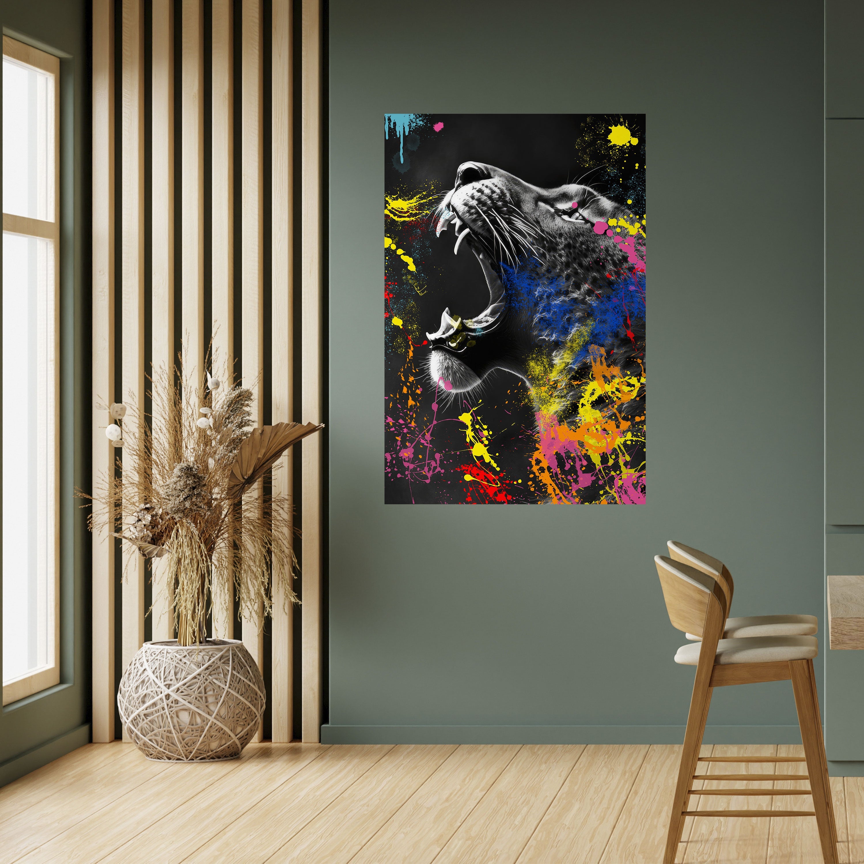 LEOPARD ARTISTRY Poster Vertical Autocolante