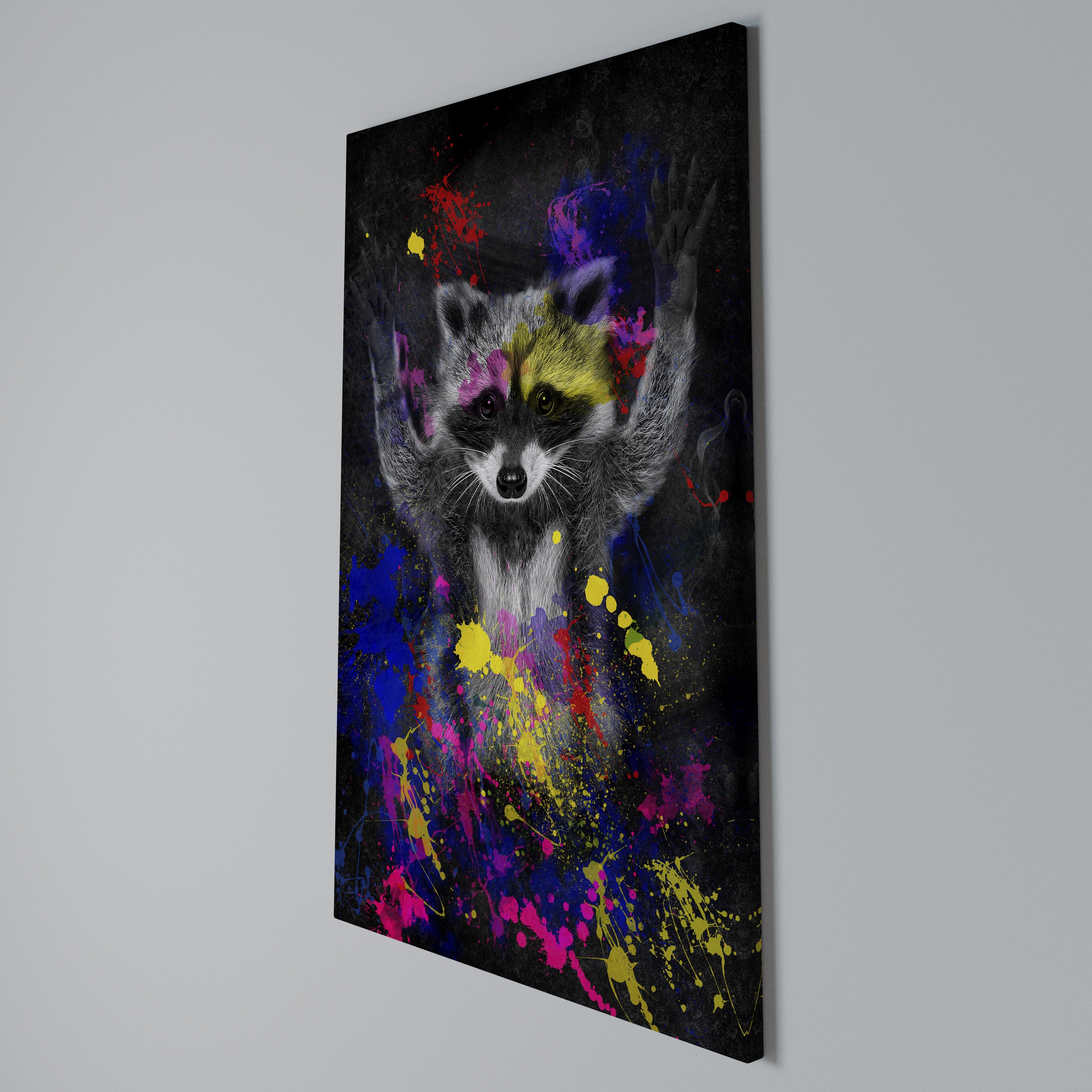 RACCOON ARTISTRY Quadro em tela vertical