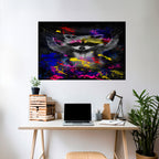 RACCOON ARTISTRY Poster Horizontal Autocolante