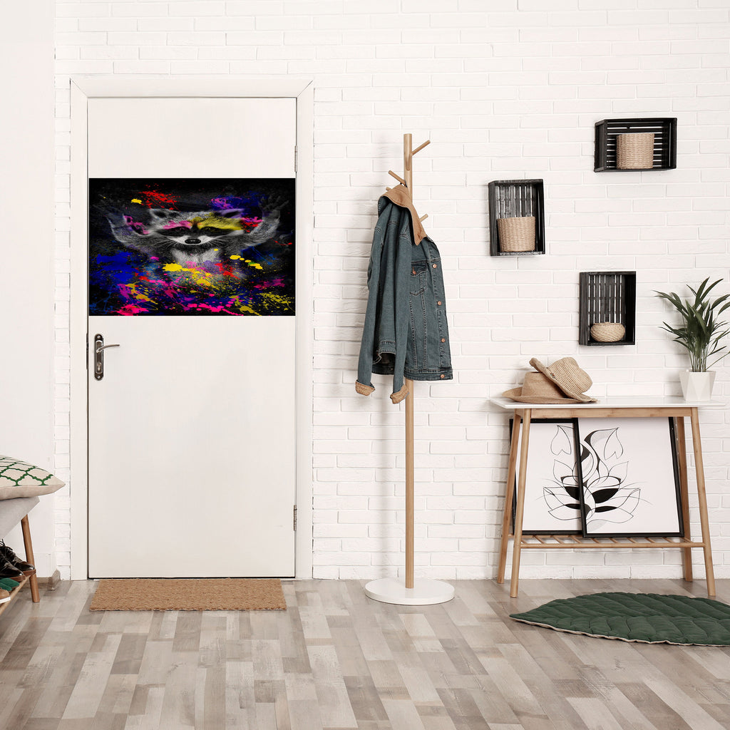 RACCOON ARTISTRY Poster Horizontal Autocolante