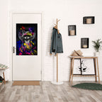 RACCOON ARTISTRY Peel and Stick Vertical Poster