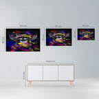 RACCOON ARTISTRY Poster Horizontal Autocolante