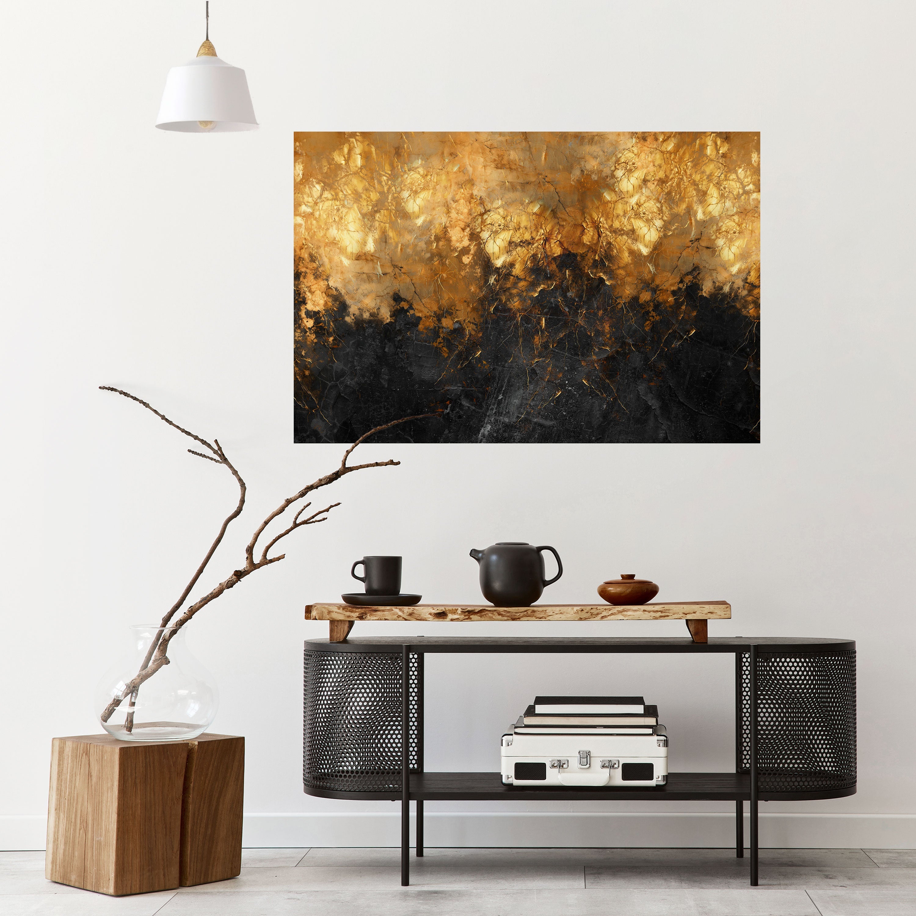 RADIANT SPARK Peel and Stick Horizontal Poster