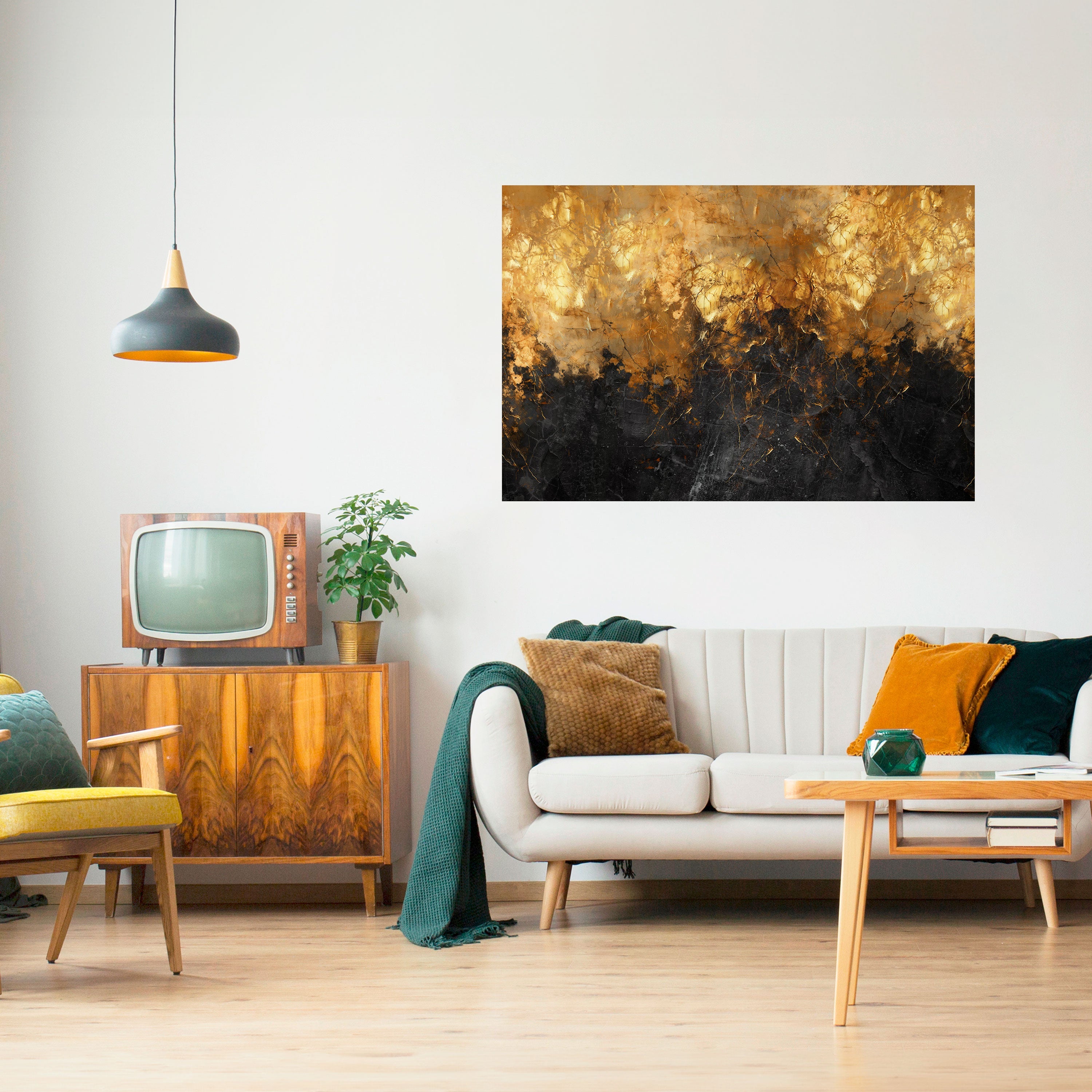 RADIANT SPARK Peel and Stick Horizontal Poster