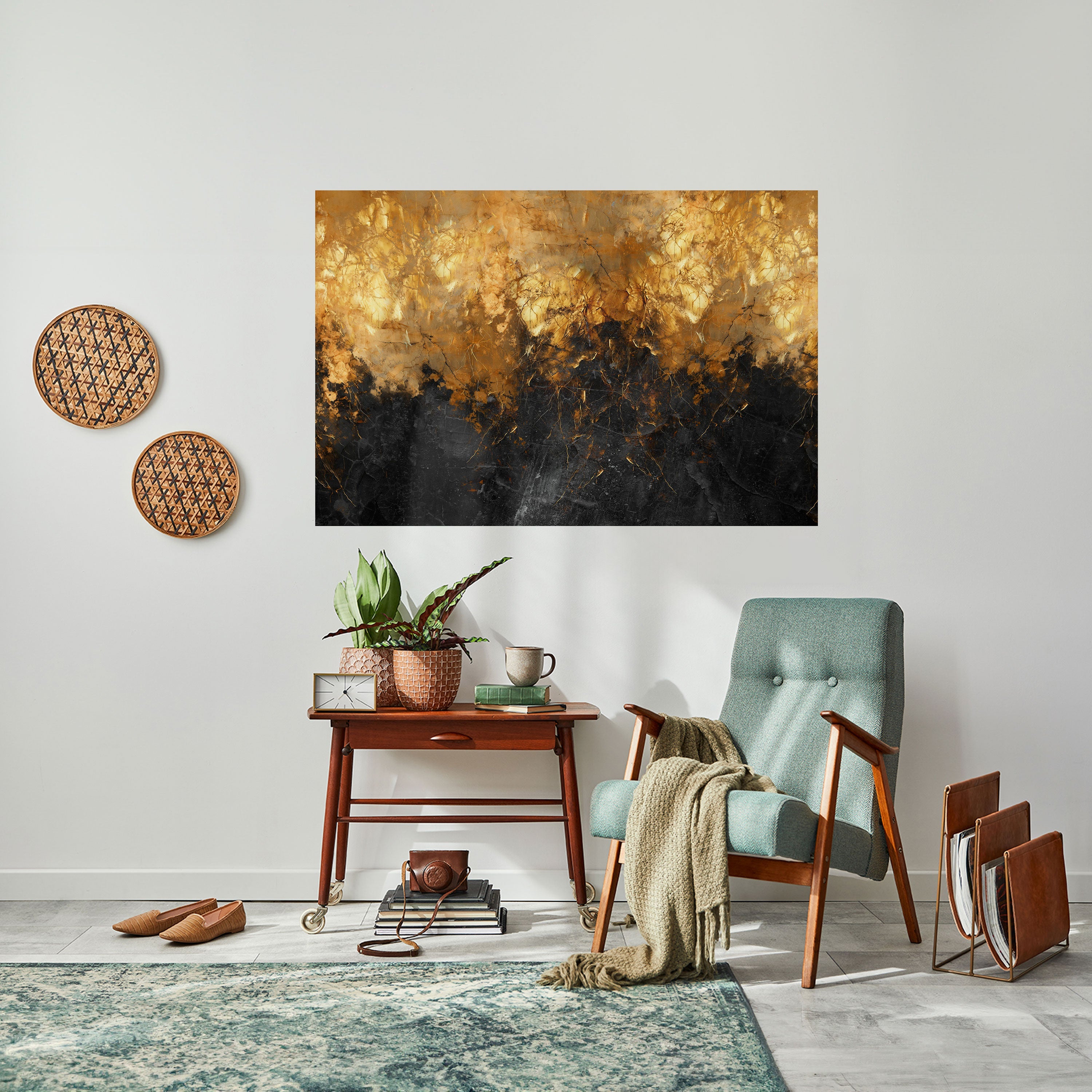 RADIANT SPARK Peel and Stick Horizontal Poster