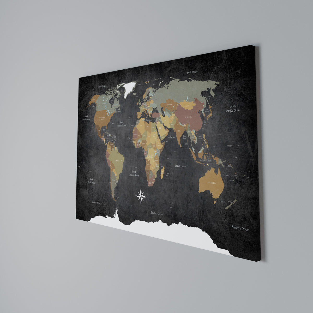 NAVIGATING VIBRANT LANDS Horizontal Canvas Print