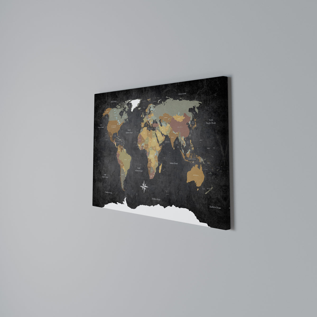 NAVIGATING VIBRANT LANDS Horizontal Canvas Print