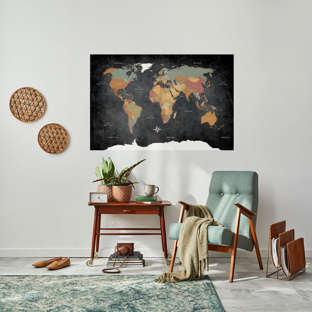 NAVIGATING VIBRANT LANDS Peel and Stick Horizontal Poster