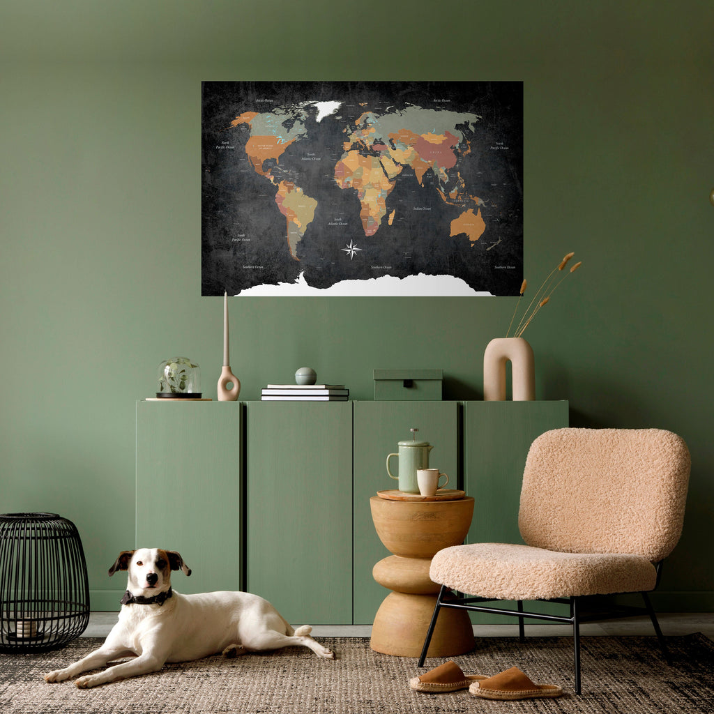 NAVIGATING VIBRANT LANDS Peel and Stick Horizontal Poster