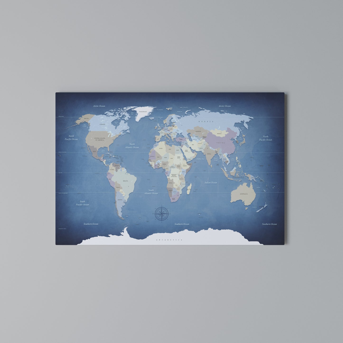 MAPS OF INSPIRATION Horizontal Canvas Print