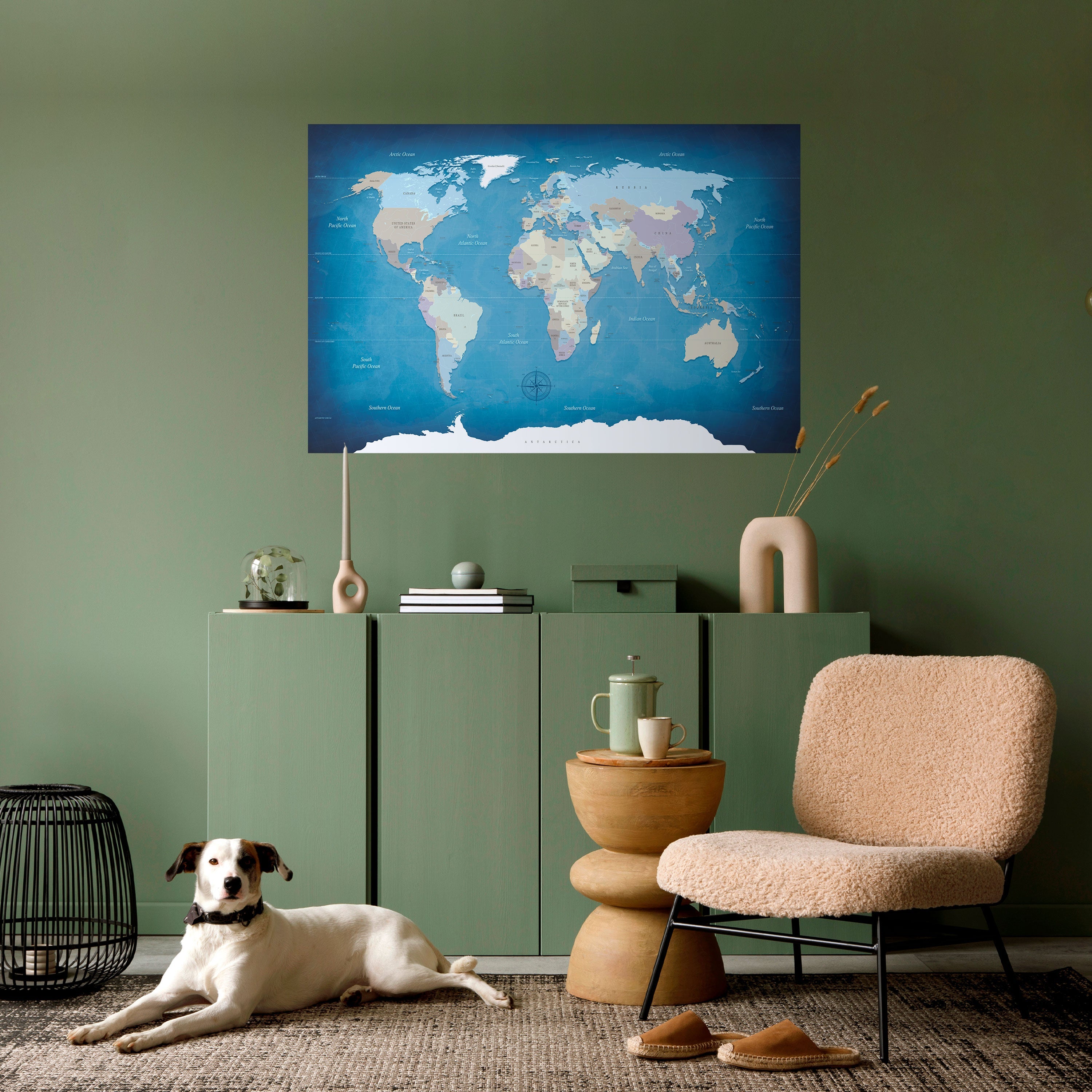 MAPS OF INSPIRATION Peel and Stick Horizontal Poster