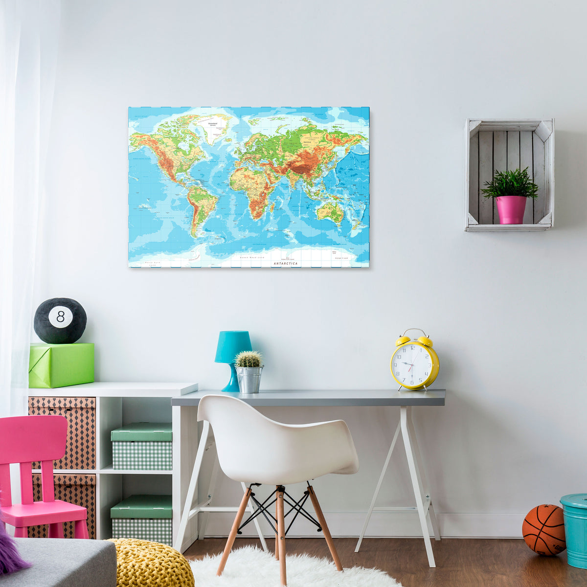 MAP OF DIVERSITY Horizontal Canvas Print