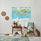 MAP OF DIVERSITY Peel and Stick Horizontal Poster