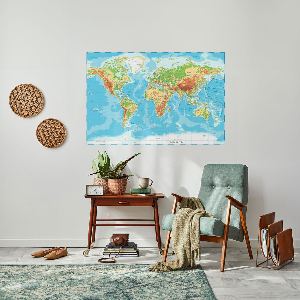 MAP OF DIVERSITY Peel and Stick Horizontal Poster