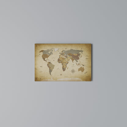 MYSTICAL MAP ODYSSEY Horizontal Canvas Print