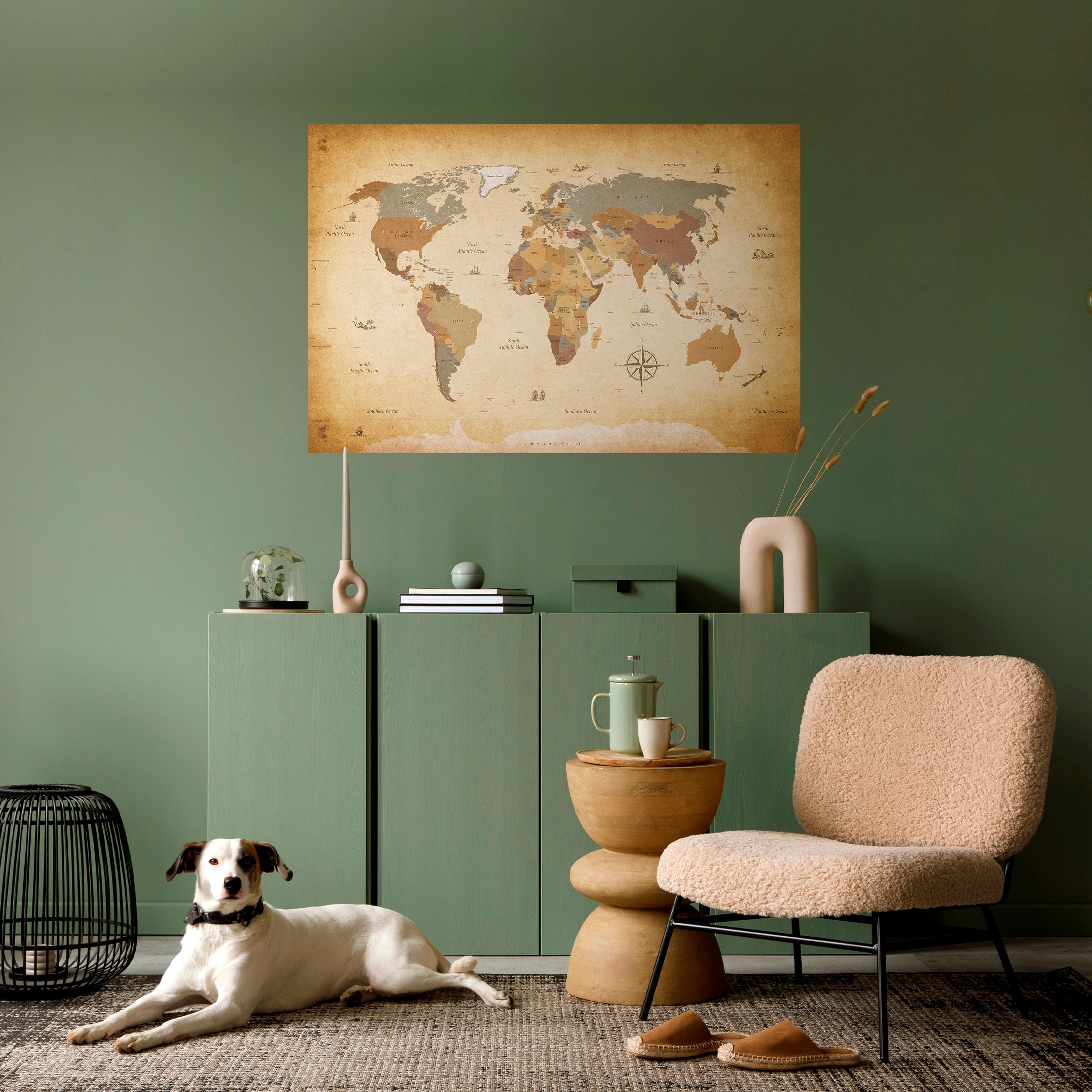 MYSTICAL MAP ODYSSEY Peel and Stick Horizontal Poster