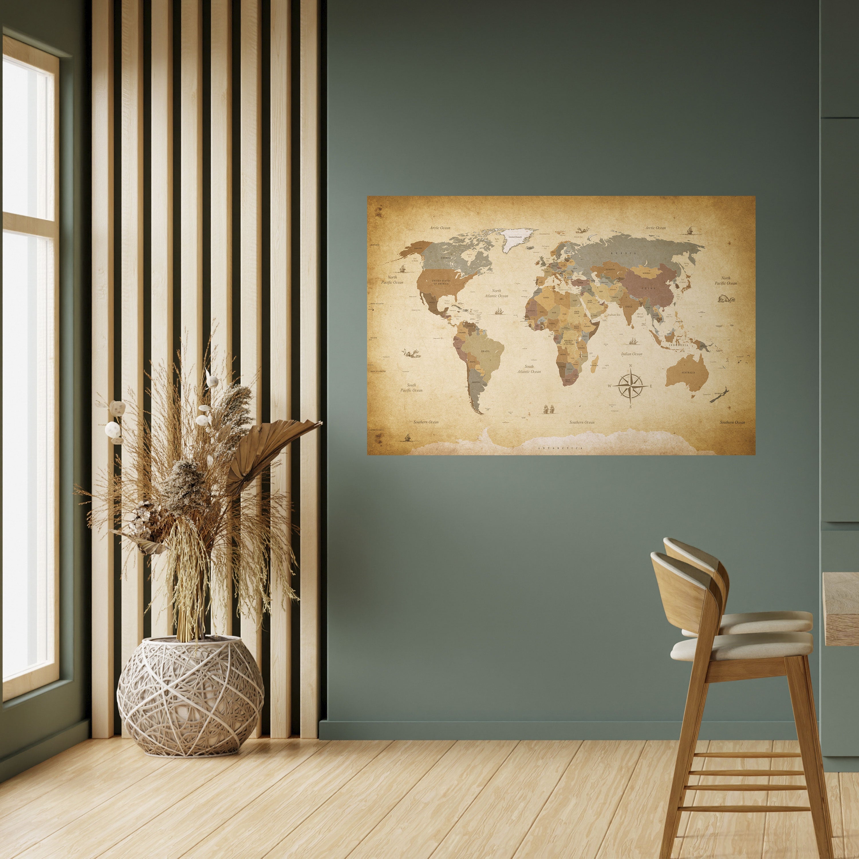 MYSTICAL MAP ODYSSEY Peel and Stick Horizontal Poster