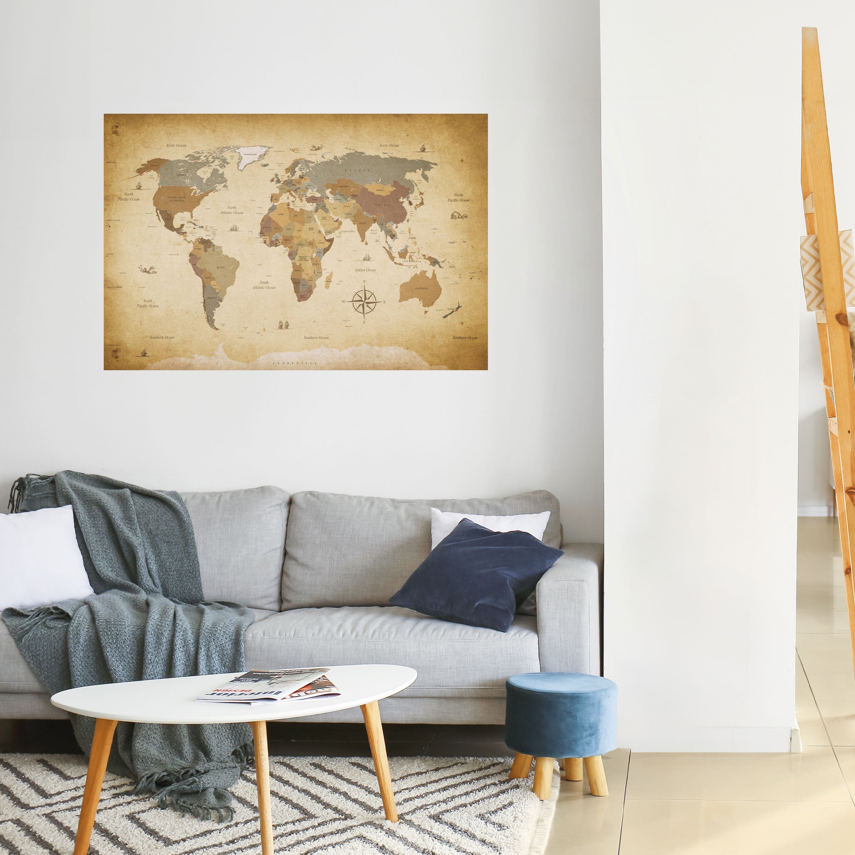 MYSTICAL MAP ODYSSEY Peel and Stick Horizontal Poster