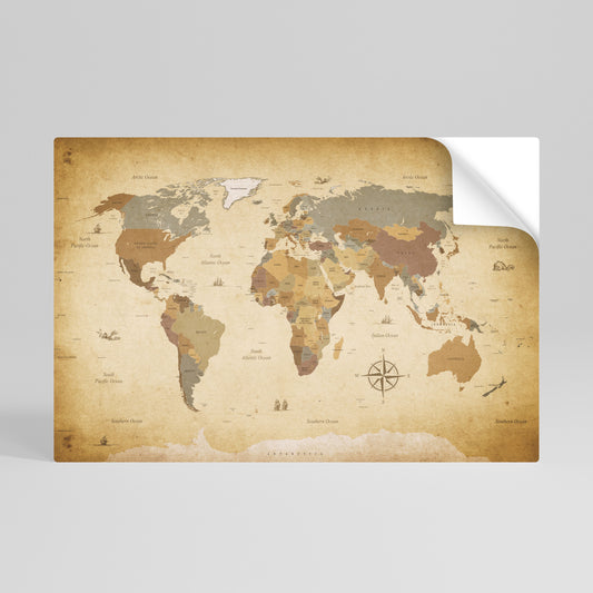 MYSTICAL MAP ODYSSEY Póster Autocolante Horizontal