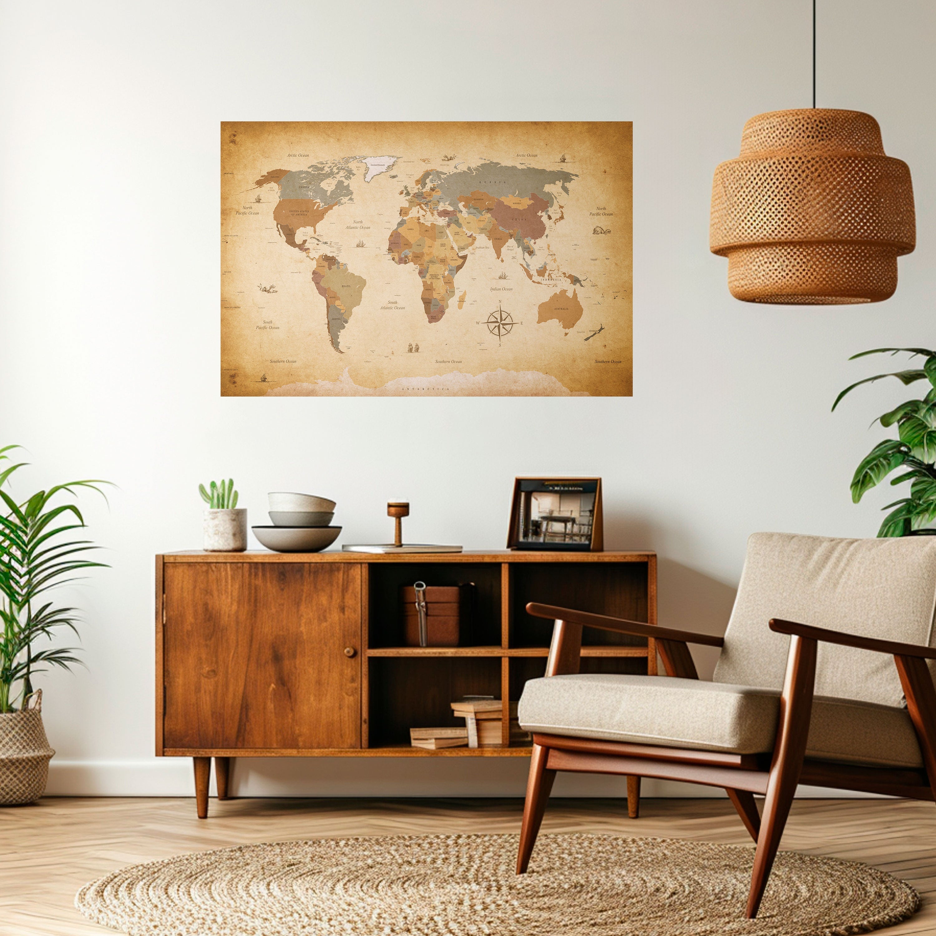 MYSTICAL MAP ODYSSEY Peel and Stick Horizontal Poster